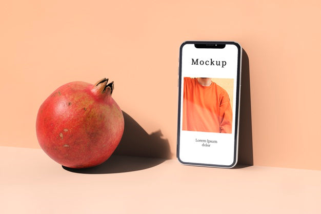 Free Smartphone With Pomegranate Psd