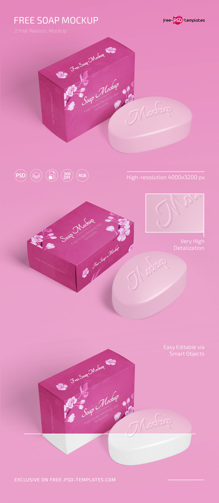 Free Soap Mockup Set Template