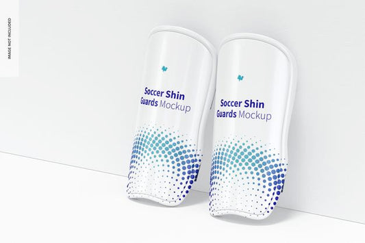 Free Soccer Shin Guards Mockup, Leaned Psd