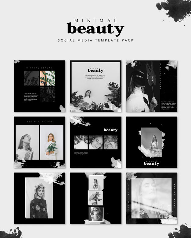 Free Social Media Post Mockup With Beauty Concept Psd