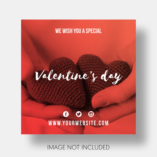 Free Social Template Happy Valentine'S Day Psd