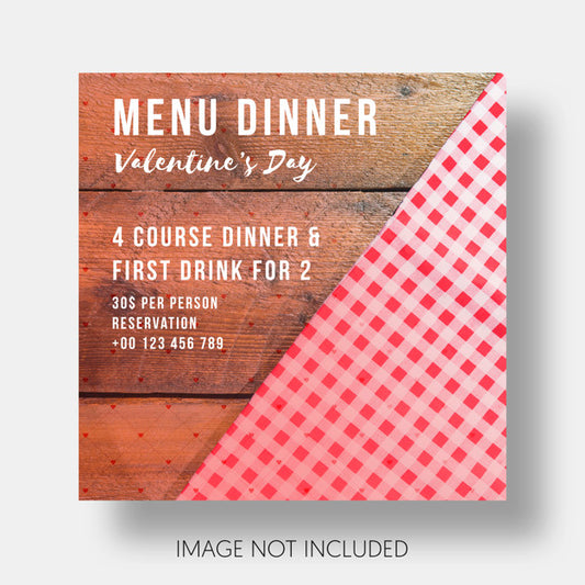 Free Social Template Restaurant Valentine'S Day Psd