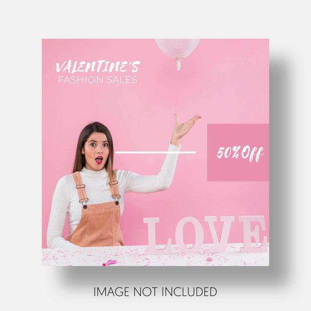 Free Social Template Sales Valentine'S Day Psd