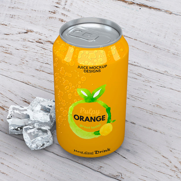 Free Soda Can Mockup Psd