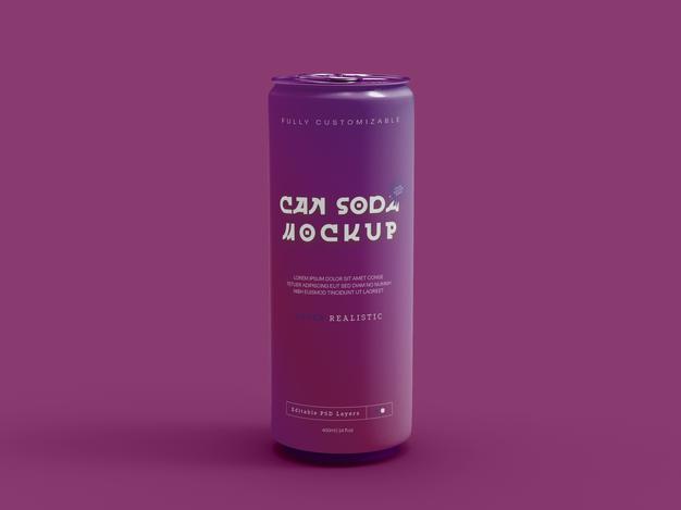 Free Soda Can Mockup Psd