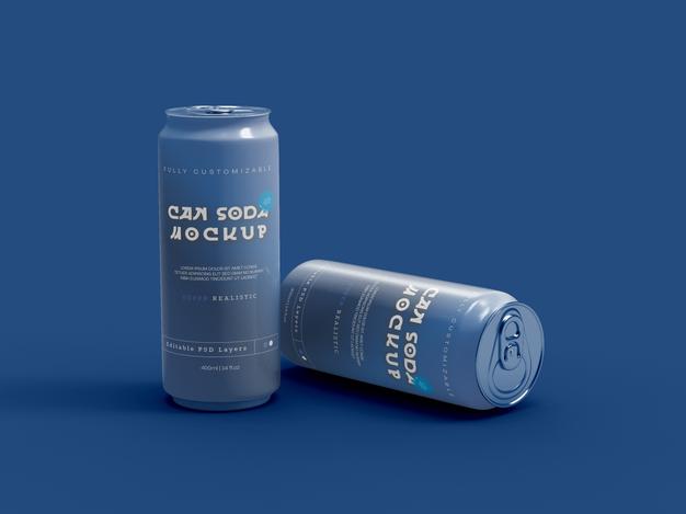 Free Soda Can Mockup Psd