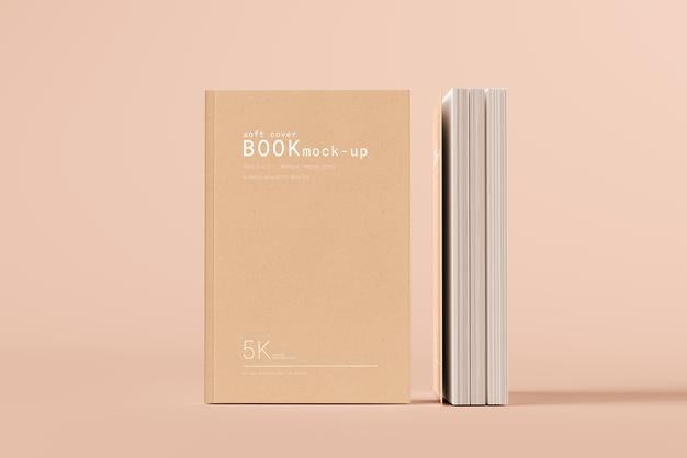 Free Soft Cover Book Mockup Scene Psd