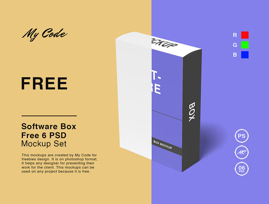 Free Software Box Mockup