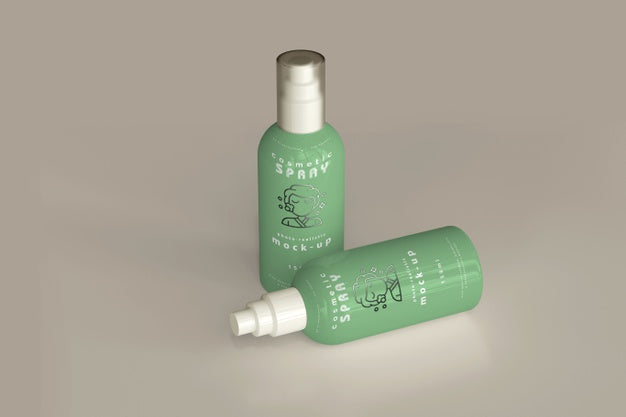 Free Spray Bottle Mockup Psd