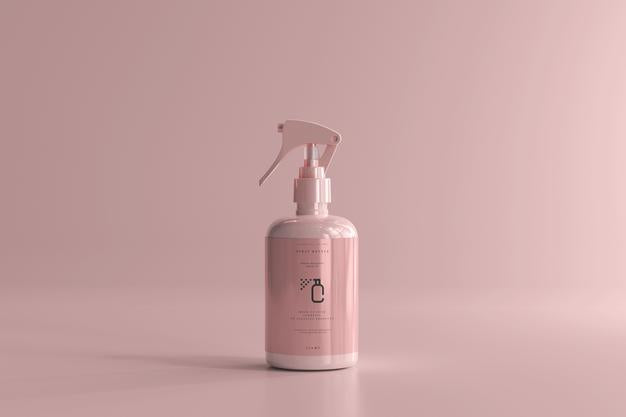 Free Spray Bottle Mockup Psd