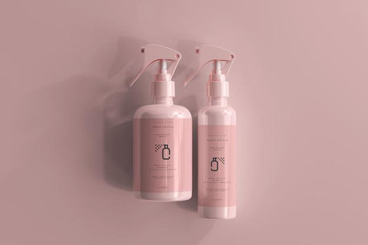 Free Spray Bottle Mockup Psd