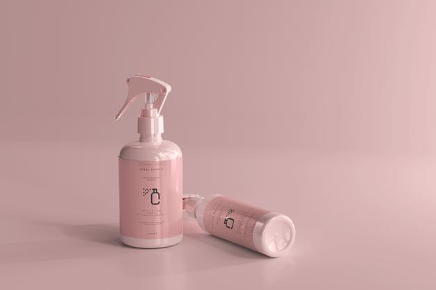 Free Spray Bottle Mockup Psd