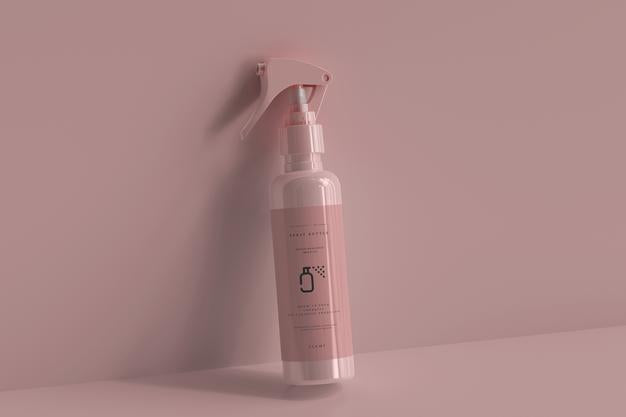 Free Spray Bottle Mockup Psd