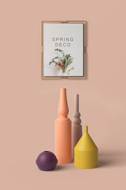 Free Spring Deco Concept Mock-Up Psd