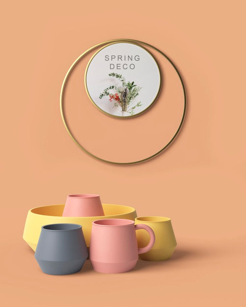 Free Spring Deco Concept Mock-Up Psd