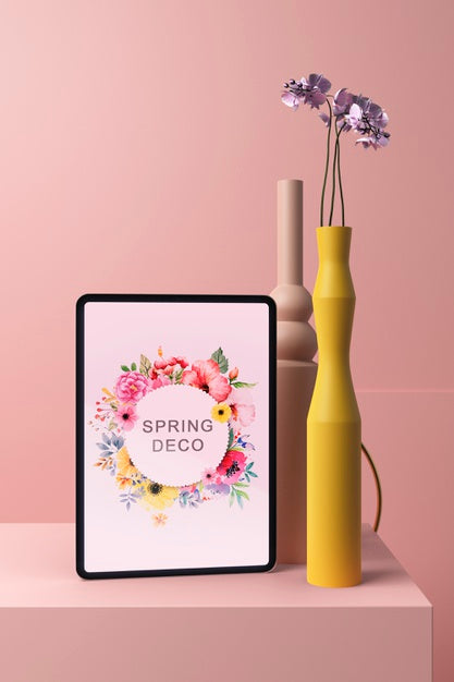 Free Spring Deco Concept Mock-Up Psd