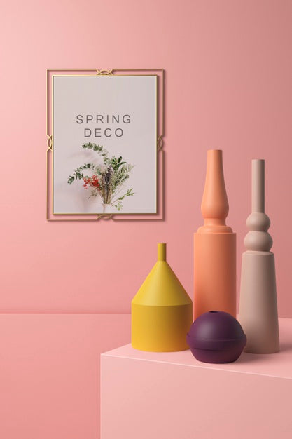 Free Spring Deco Concept Mock-Up Psd