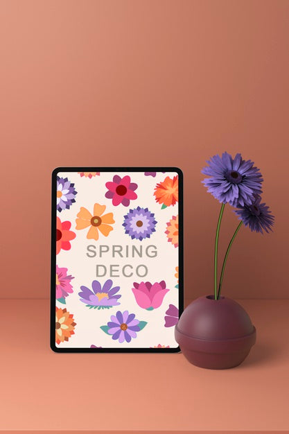 Free Spring Decooration Concept Mock-Up Psd