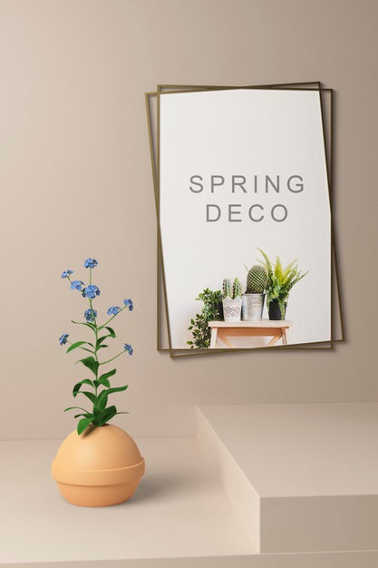 Free Spring Decooration Concept Mock-Up Psd