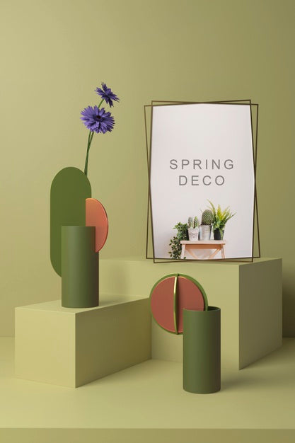 Free Spring Decooration Concept Mock-Up Psd