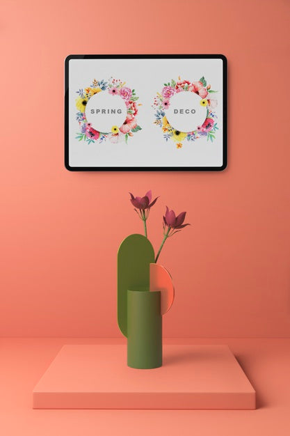 Free Spring Decooration Concept Mock-Up Psd