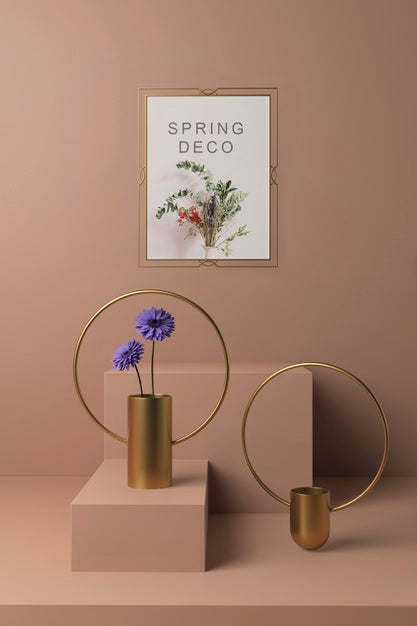 Free Spring Decooration Concept Mock-Up Psd