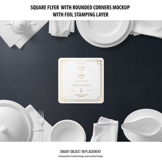 Free Sqaure Flyer Mockup Psd