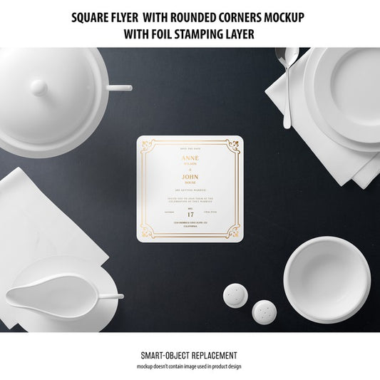 Free Sqaure Flyer Mockup Psd