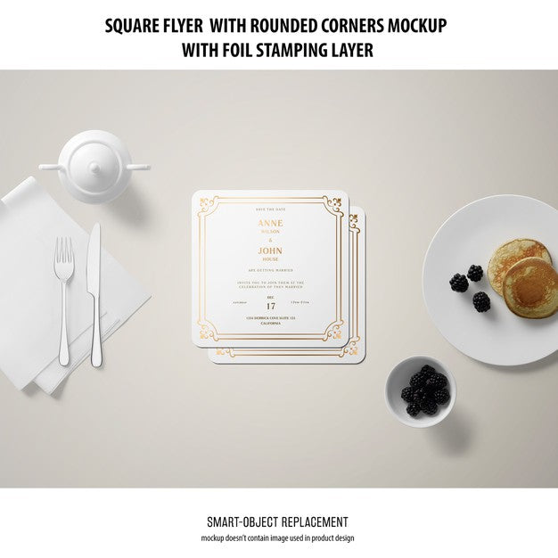 Free Sqaure Flyer Mockup Psd