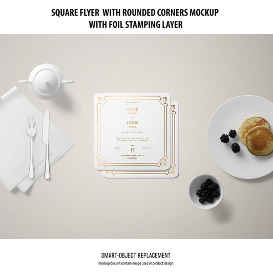 Free Sqaure Flyer Mockup Psd