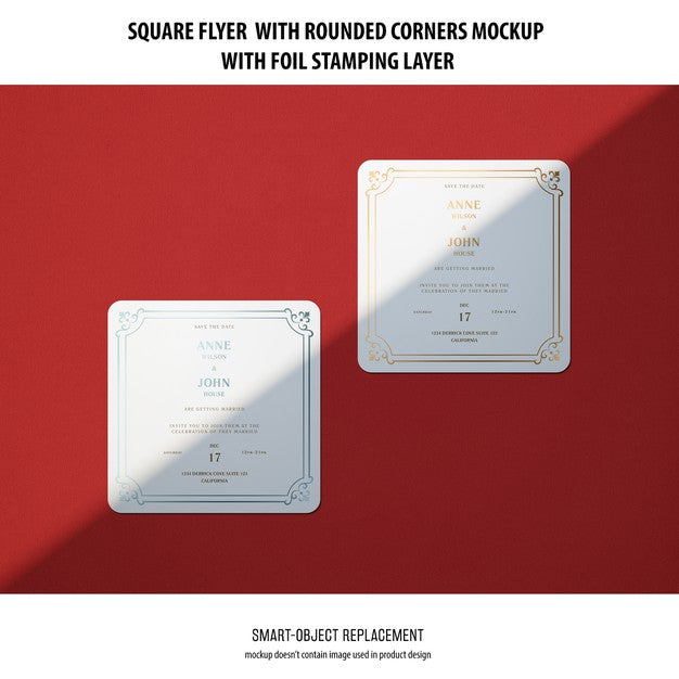 Free Sqaure Flyer Mockup Psd