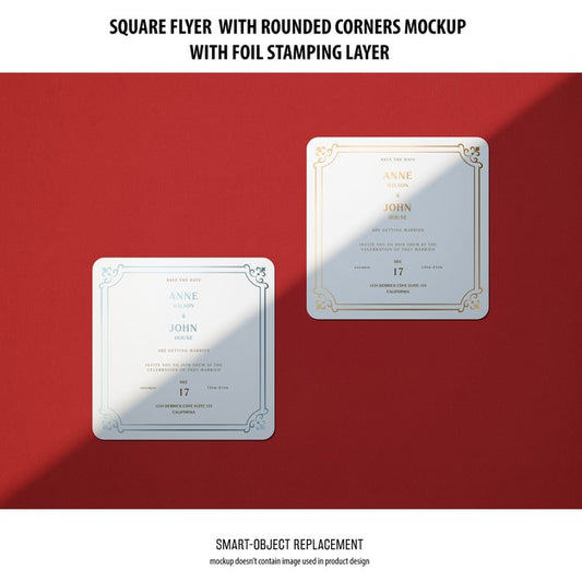 Free Sqaure Flyer Mockup Psd