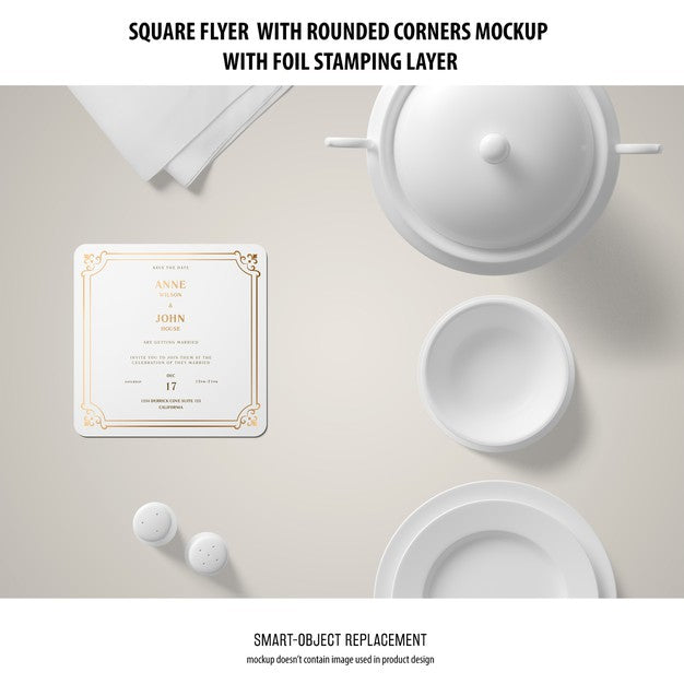 Free Sqaure Flyer Mockup Psd