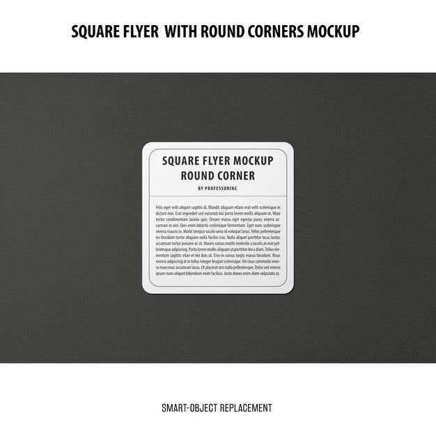 Free Sqaure Flyer Mockup Psd