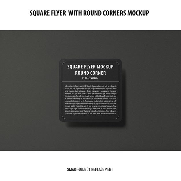 Free Sqaure Flyer Mockup Psd