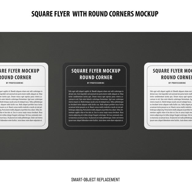 Free Sqaure Flyer Mockup Psd