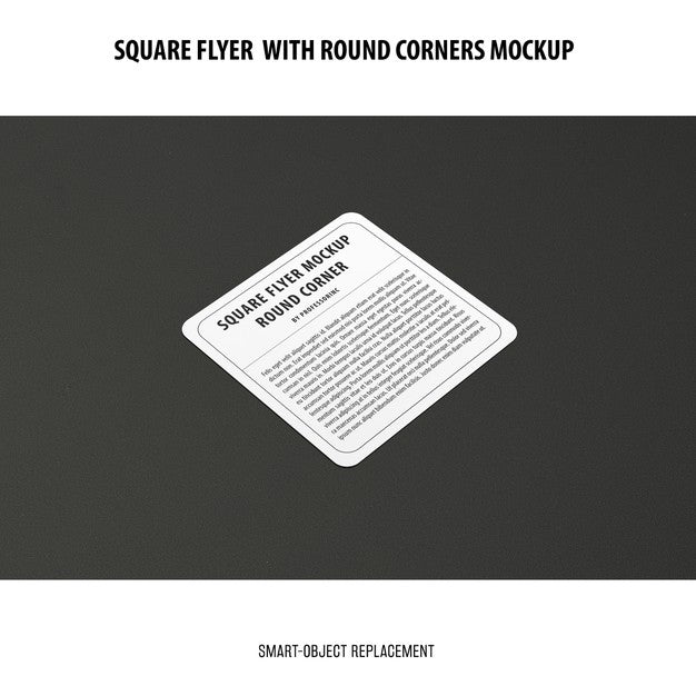 Free Sqaure Flyer Mockup Psd