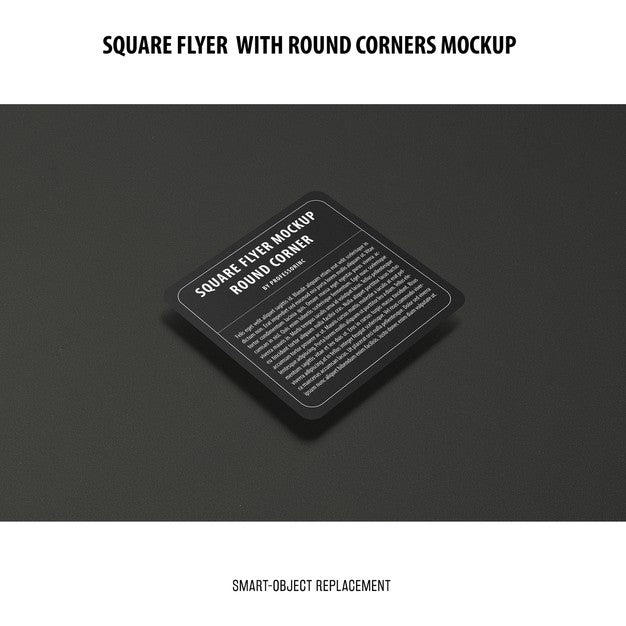 Free Sqaure Flyer Mockup Psd