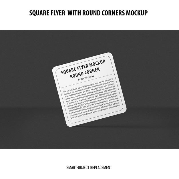 Free Sqaure Flyer Mockup Psd