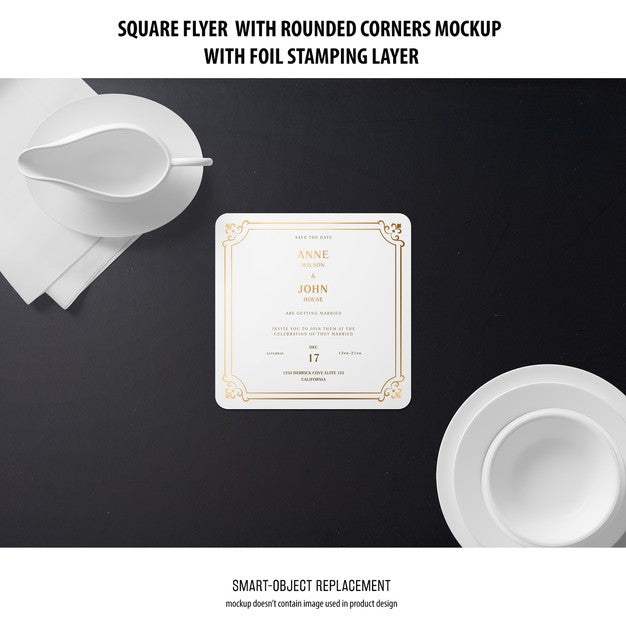 Free Sqaure Flyer Mockup Psd