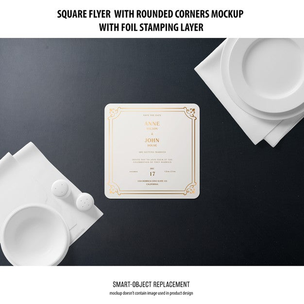 Free Sqaure Flyer Mockup Psd