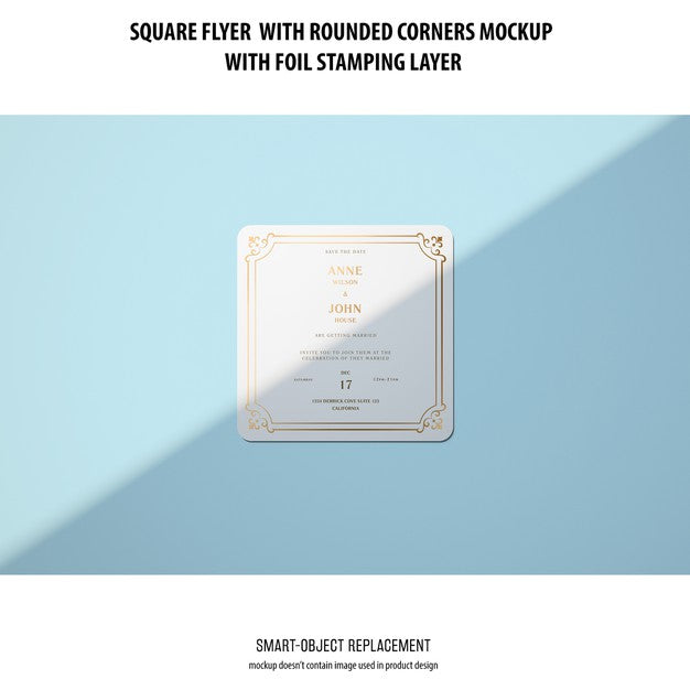 Free Sqaure Flyer Mockup Psd