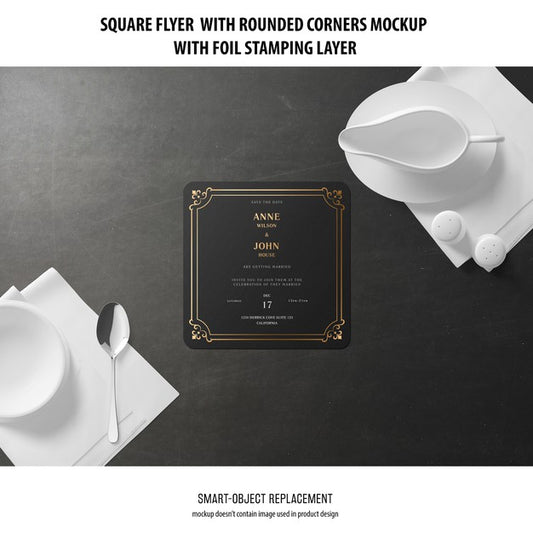 Free Sqaure Flyer Mockup Psd