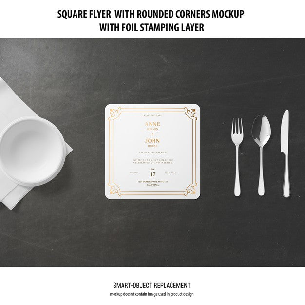 Free Sqaure Flyer Mockup Psd