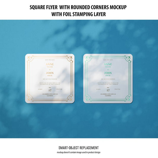 Free Sqaure Flyer Mockup Psd