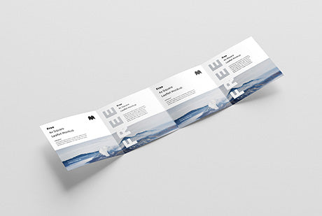 Free Square 4-Fold Leaflet Mockup