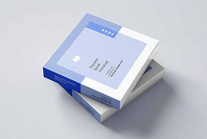 Free Square Book Mockup