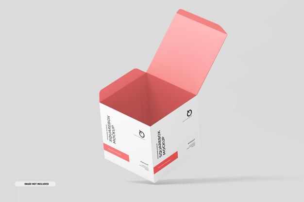 Free Square Box Mockup Psd