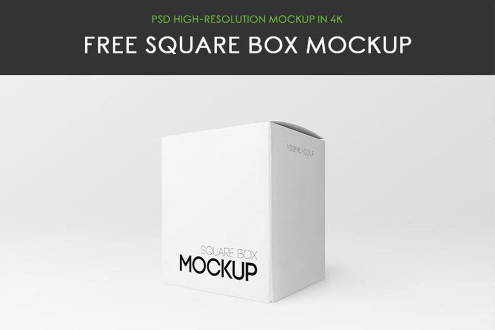 Free Square Box Psd Mockup In 4K