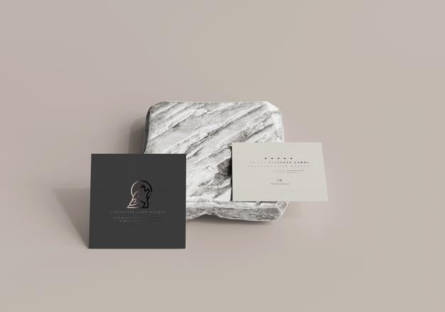 Free Square Business Card Mockup Psd